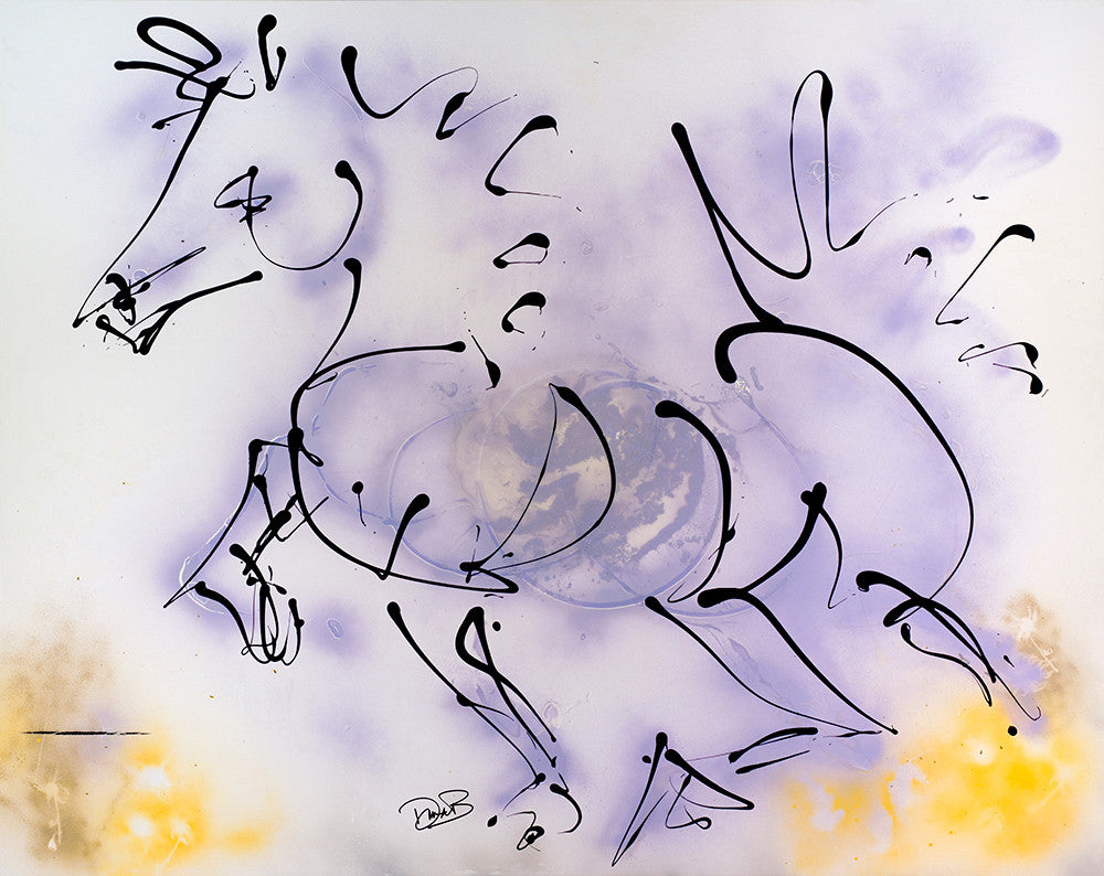 colorful abstract horse painting, movement fun and horse energy, stylized interior designer art for home or office, wall decor, equines, horses, equestrians, running horses, horseback riding