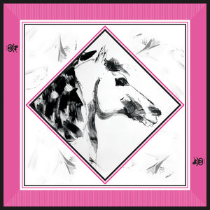 Equestrian Silk Scarf - Pink Power Mini