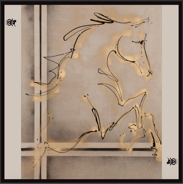 Equestrian Silk Scarf ~ Run for the Roses - Donna B Fine Art