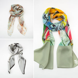 Equestrian Silk Scarf - Tower of Horses