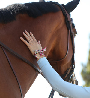 Equestrian Silk Wristlet